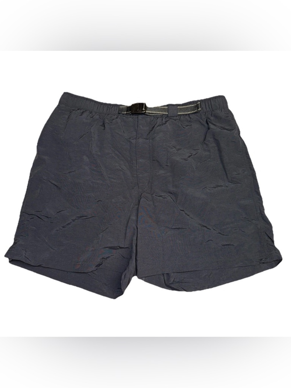 Lands End Shorts Men L (36-38) Black Performance Belted River Shorts 5.5" Inseam